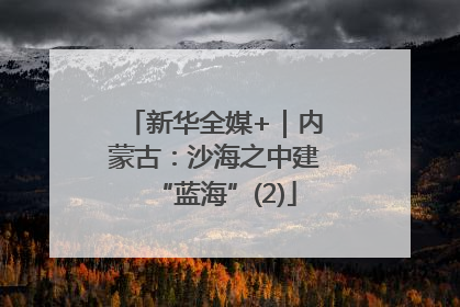 新华全媒+｜内蒙古：沙海之中建“蓝海”(2)