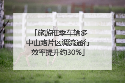 旅游旺季车辆多 中山路片区调流通行效率提升约30%