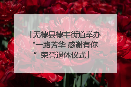 无棣县棣丰街道举办“一路芳华 感谢有你”荣誉退休仪式