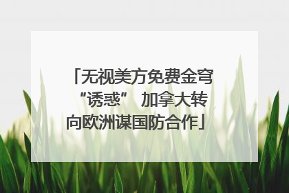无视美方免费金穹“诱惑” 加拿大转向欧洲谋国防合作