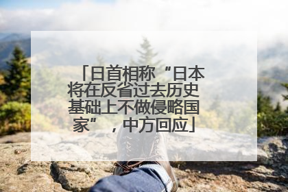 日首相称“日本将在反省过去历史基础上不做侵略国家”，中方回应