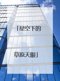 星空下的草原天眼