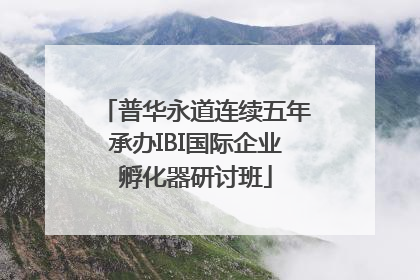 普华永道连续五年承办IBI国际企业孵化器研讨班