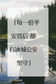 每一份平安背后 都有冰城公安坚守