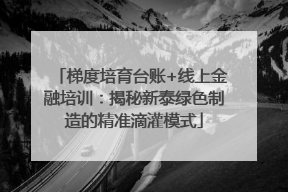 梯度培育台账+线上金融培训：揭秘新泰绿色制造的精准滴灌模式