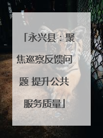 永兴县：聚焦巡察反馈问题 提升公共服务质量