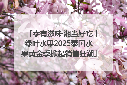 泰有滋味·湘当好吃丨绿叶水果2025泰国水果黄金季掀起销售狂潮