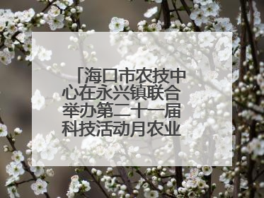 海口市农技中心在永兴镇联合举办第二十一届科技活动月农业科技下乡活动