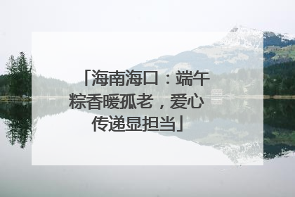 海南海口：端午粽香暖孤老，爱心传递显担当