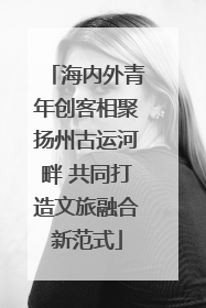 海内外青年创客相聚扬州古运河畔 共同打造文旅融合新范式