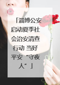 淄博公安启动夏季社会治安清查行动 当好平安“守夜人”
