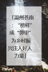 温州苍南：“榜样”成“邻里” 为乡村振兴注入好人力量