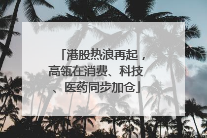 港股热浪再起，高瓴在消费、科技、医药同步加仓