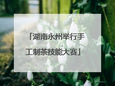 湖南永州举行手工制茶技能大赛
