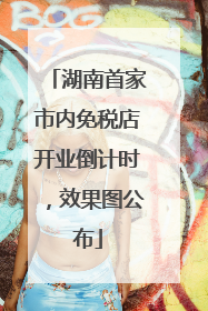 湖南首家市内免税店开业倒计时，效果图公布
