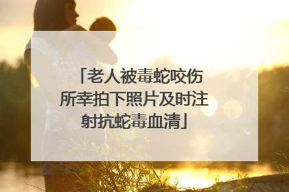 老人被毒蛇咬伤 所幸拍下照片及时注射抗蛇毒血清