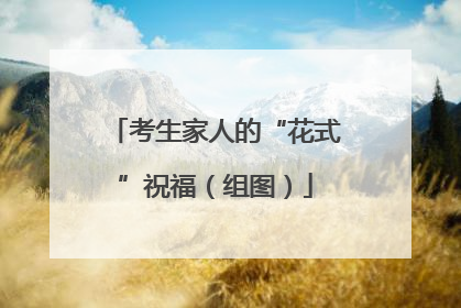 考生家人的“花式”祝福（组图）
