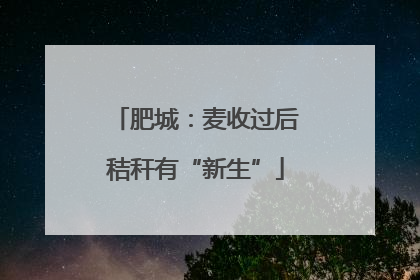 肥城：麦收过后秸秆有“新生”