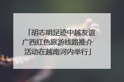 胡志明足迹中越友谊广西红色旅游线路推介活动在越南河内举行