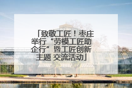 致敬工匠！枣庄举行“劳模工匠助企行”暨工匠创新主题 交流活动
