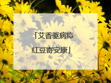 艾香驱病瘴 红豆寄安康
