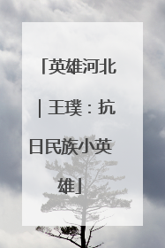 英雄河北｜王璞：抗日民族小英雄