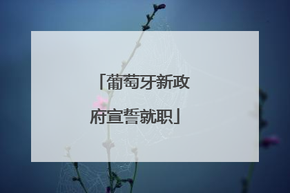 葡萄牙新政府宣誓就职