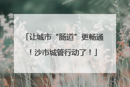 让城市“肠道”更畅通！沙市城管行动了！