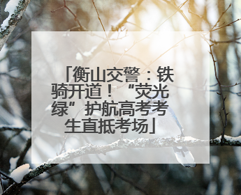 衡山交警：铁骑开道！“荧光绿”护航高考考生直抵考场