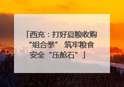西充：打好夏粮收购“组合拳” 筑牢粮食安全“压舱石”