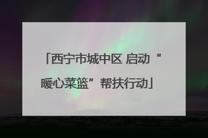 西宁市城中区 启动“暖心菜篮”帮扶行动