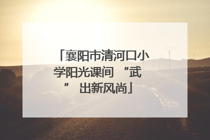 襄阳市清河口小学阳光课间 “武” 出新风尚