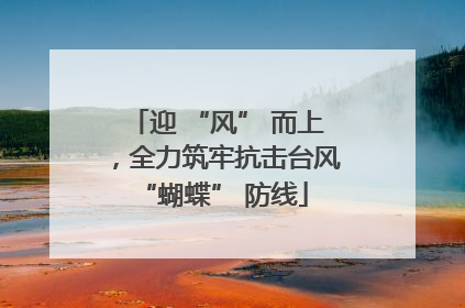 迎 “风” 而上，全力筑牢抗击台风 “蝴蝶” 防线