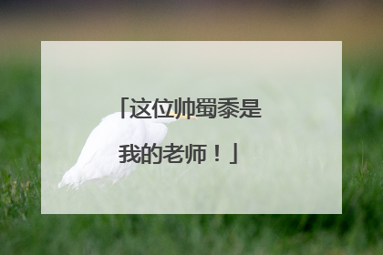 这位帅蜀黍是我的老师！