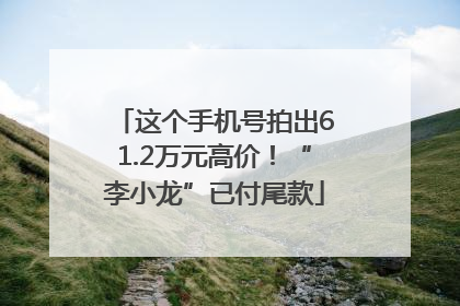 这个手机号拍出61.2万元高价！“李小龙”已付尾款
