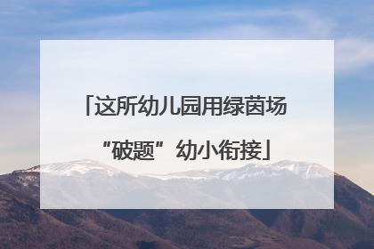 这所幼儿园用绿茵场“破题”幼小衔接