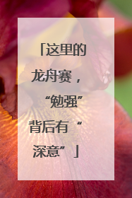 这里的龙舟赛，“勉强”背后有“深意”