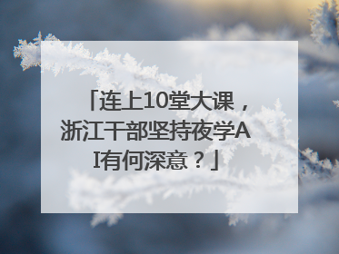 连上10堂大课，浙江干部坚持夜学AI有何深意？