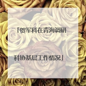 贺军科在青海调研科协基层工作情况