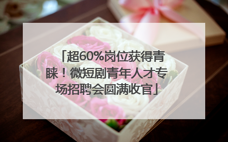 超60%岗位获得青睐！微短剧青年人才专场招聘会圆满收官