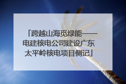 跨越山海觅绿能——电建核电公司建设广东太平岭核电项目侧记