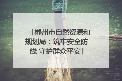 郴州市自然资源和规划局：筑牢安全防线 守护群众平安