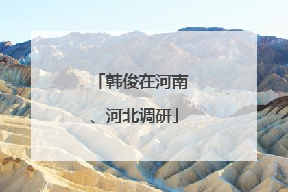 韩俊在河南、河北调研