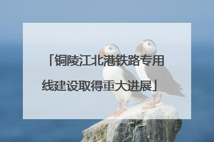 铜陵江北港铁路专用线建设取得重大进展