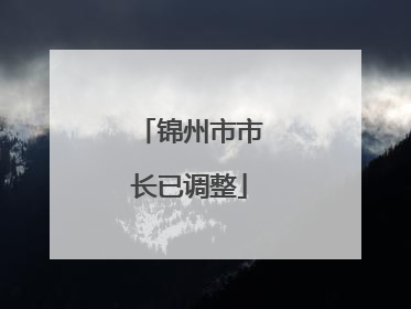 锦州市市长已调整