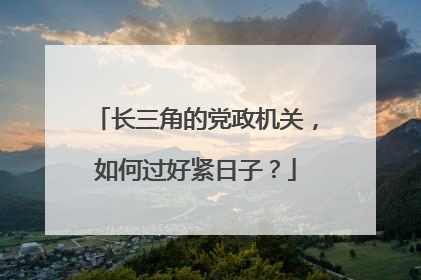 长三角的党政机关，如何过好紧日子？