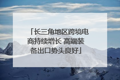 长三角地区跨境电商持续增长 高端装备出口势头良好