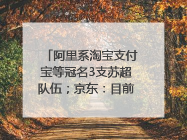 阿里系淘宝支付宝等冠名3支苏超队伍；京东：目前京东币链科技并没有开始发行稳定币｜早资道