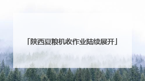 陕西夏粮机收作业陆续展开