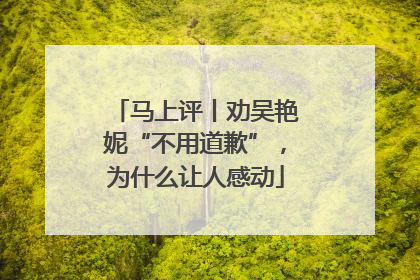 马上评丨劝吴艳妮“不用道歉”，为什么让人感动